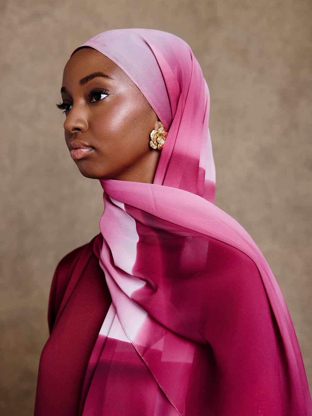 Printed Hijab - Blush