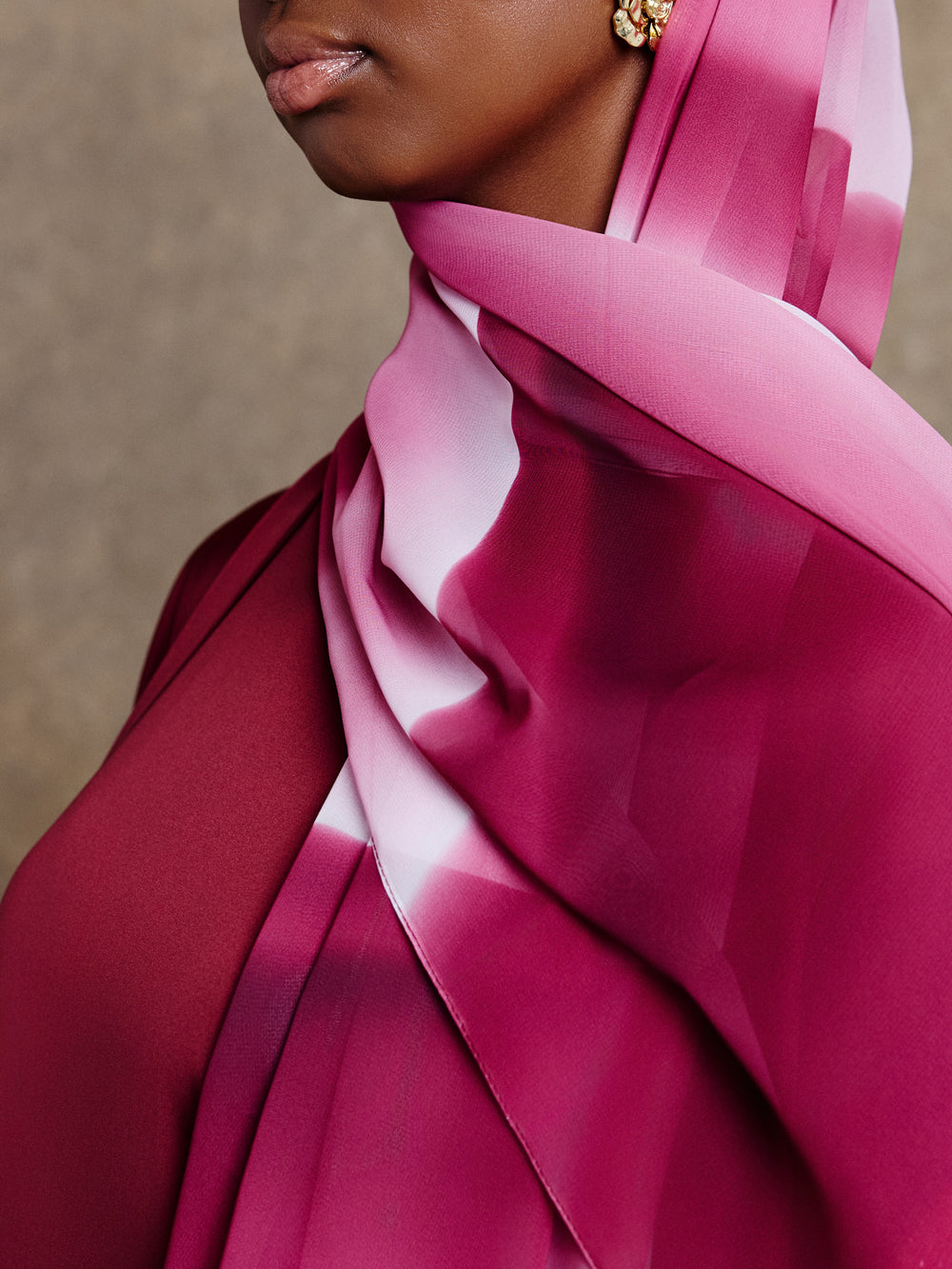 Printed Hijab - Blush