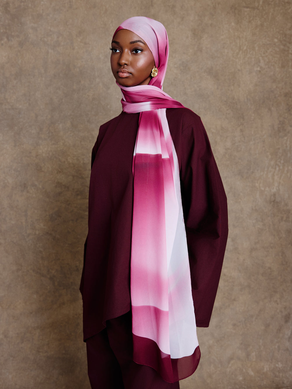 Printed Hijab - Blush