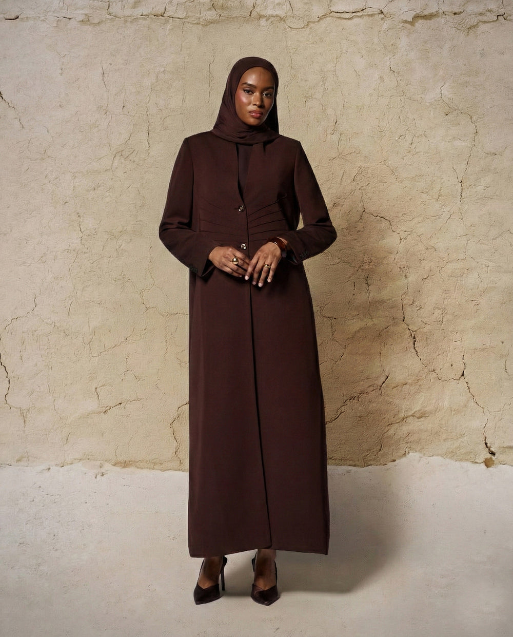 Blazer Abaya - Brown