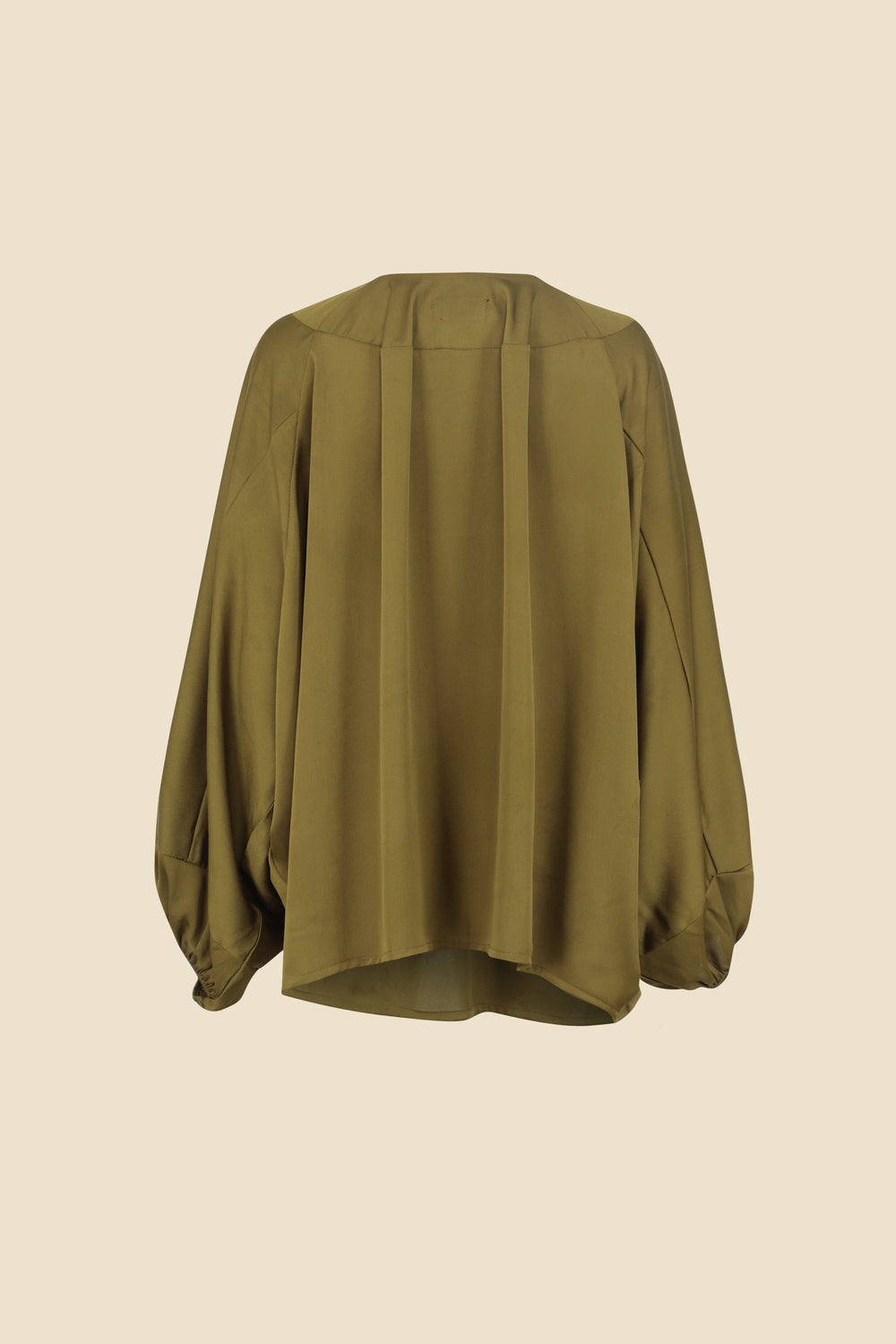 Blouse satinée verte