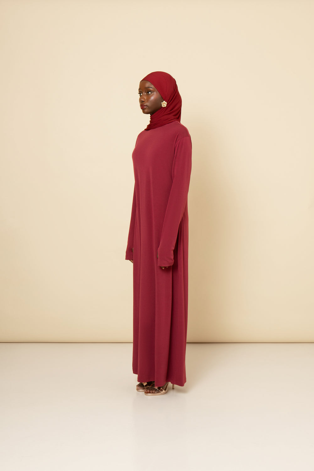 Robe Jersey Bordeaux