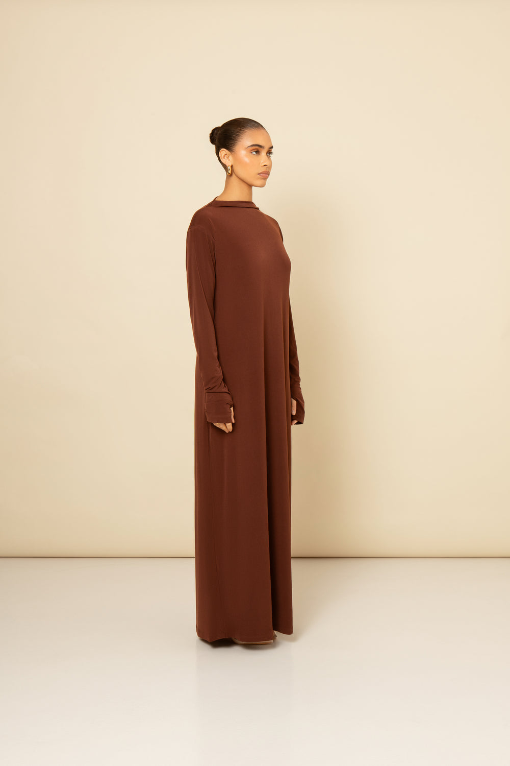 Robe Jersey Marron