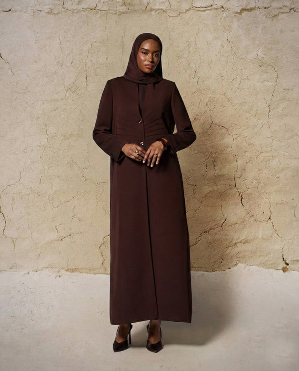 Blazer Abaya - Brown