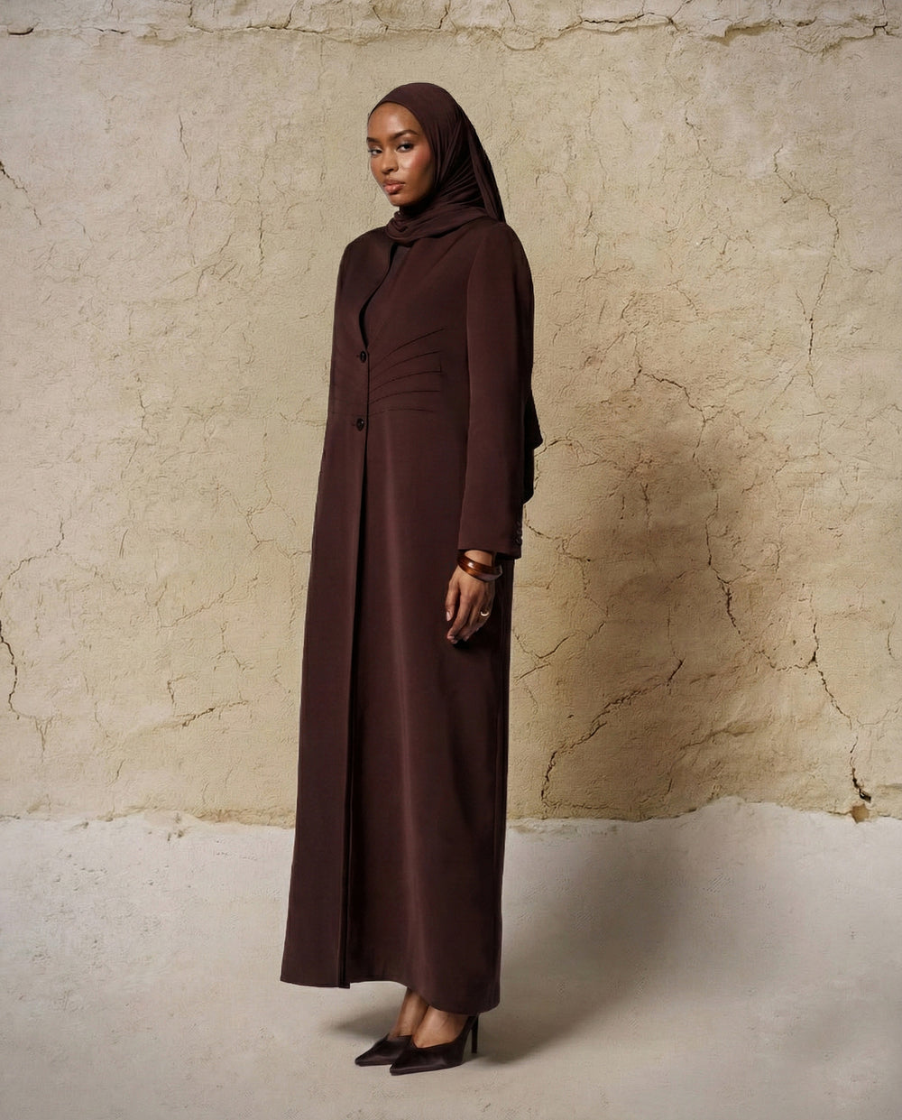 Blazer Abaya - Brown