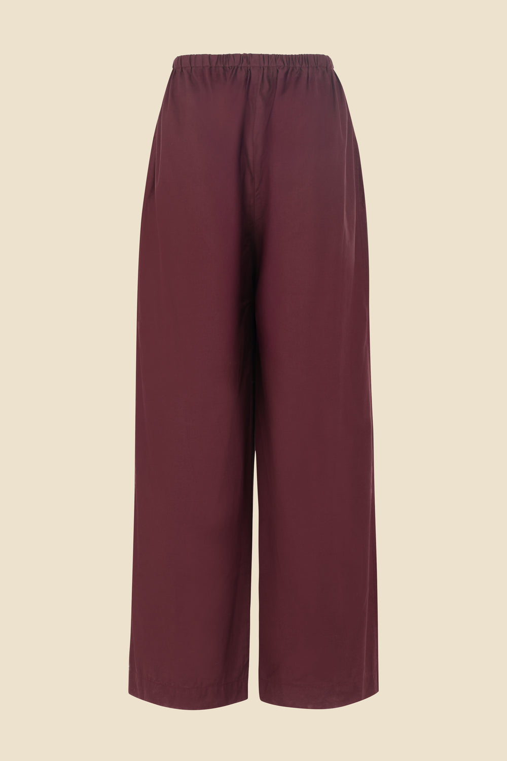 Pantalon bordeaux en popeline
