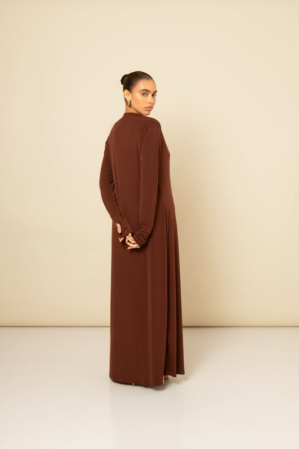 Robe Jersey Marron